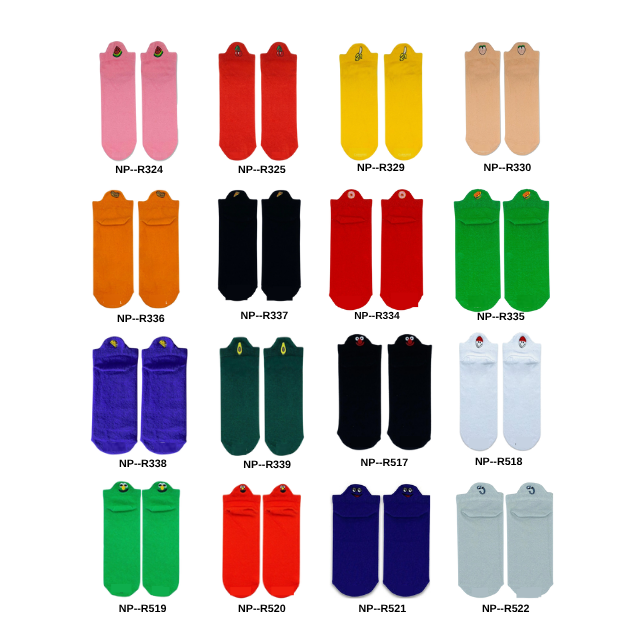 جوارب قطنية مطرزة