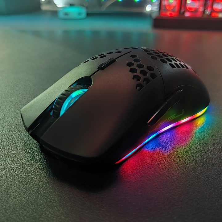 Colorful glowing mouse
