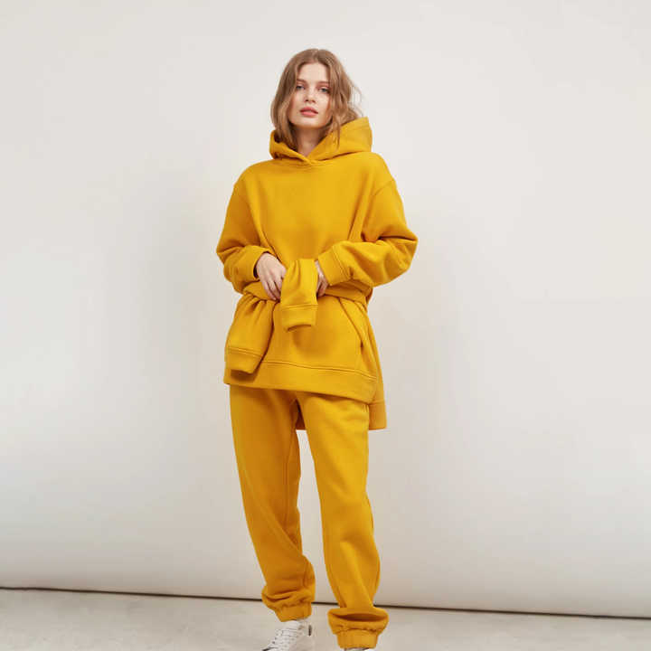 Two-tone hoodie and pants