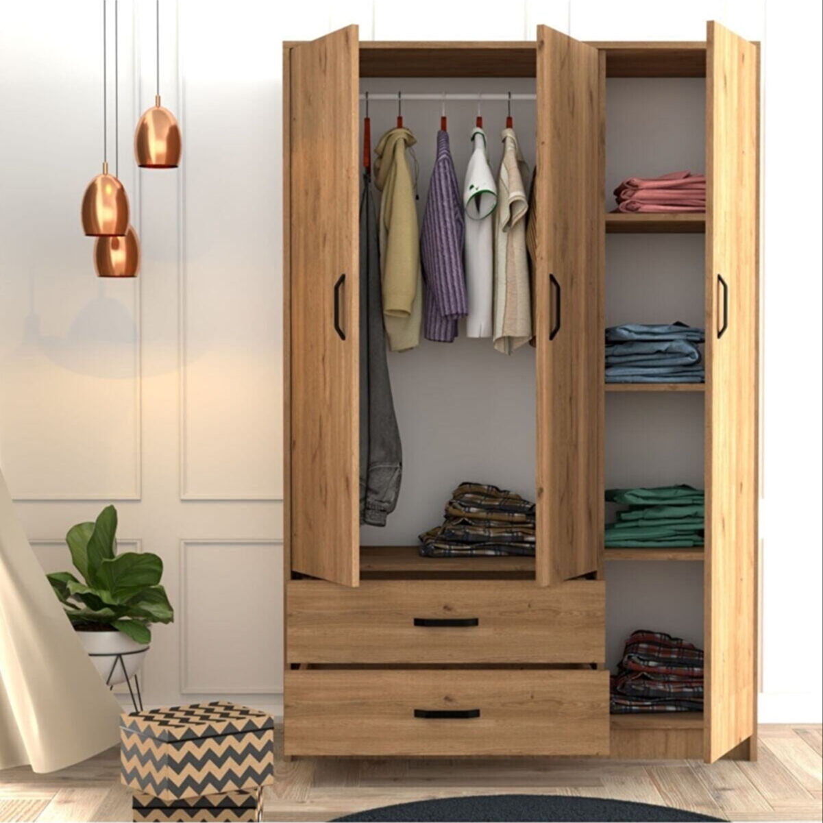 Wooden wardrobe