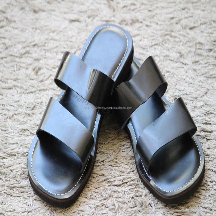 Men's leather slippers