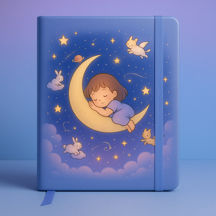 Dreamy Fairytale Notebook Star and Moon Night