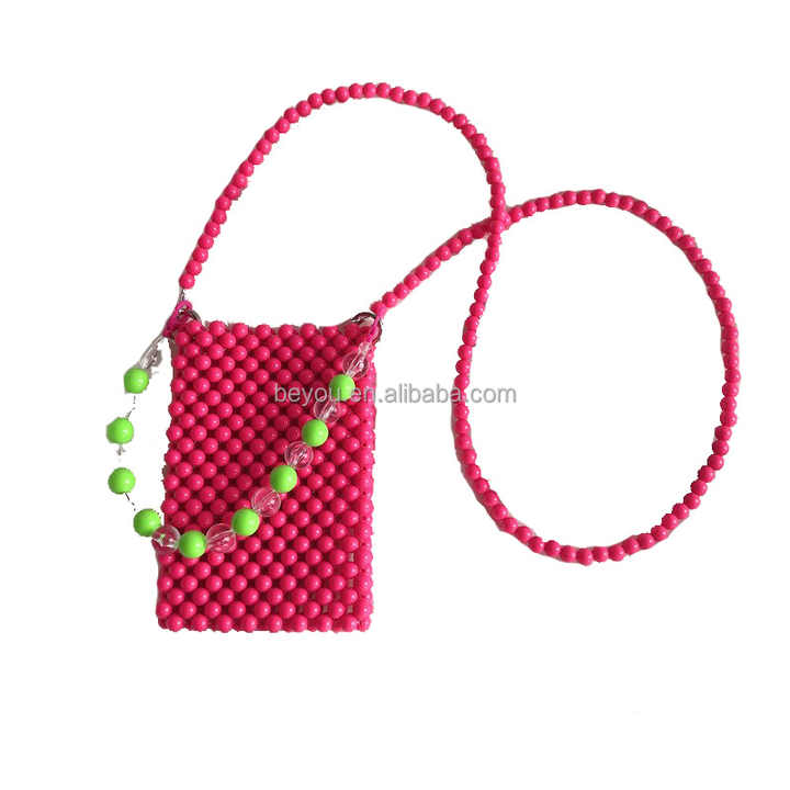 New women's handbag in hot pink and green