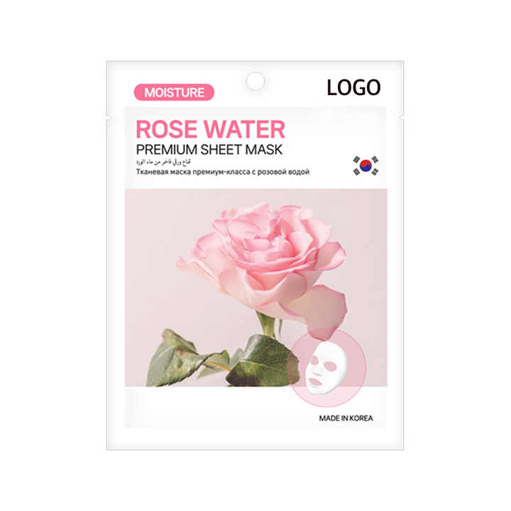 Rose water face mask sheet