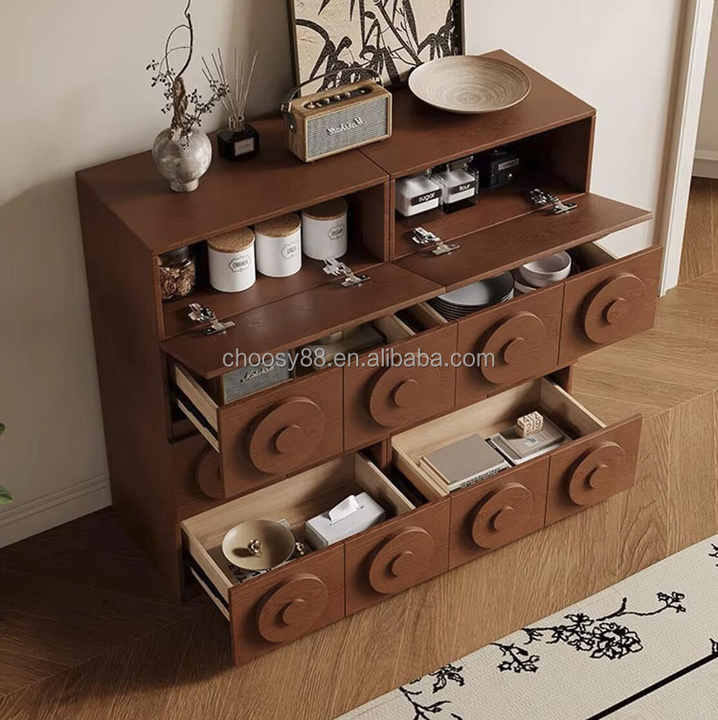 Traditional solid wood multi-functional sideboard,