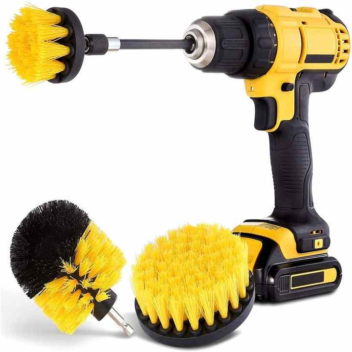 Multi-purpose household toilet cleaning brush