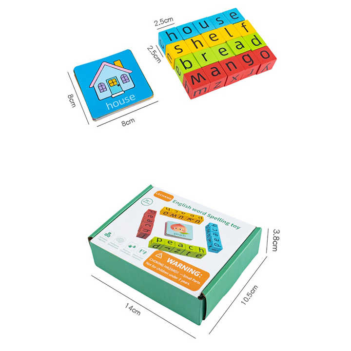 Wooden Letter Building Blocks Spelling Games Letters.