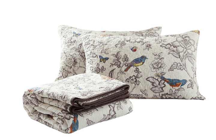 Beihua Niao Pure Washed Cotton Quilted Double Bed