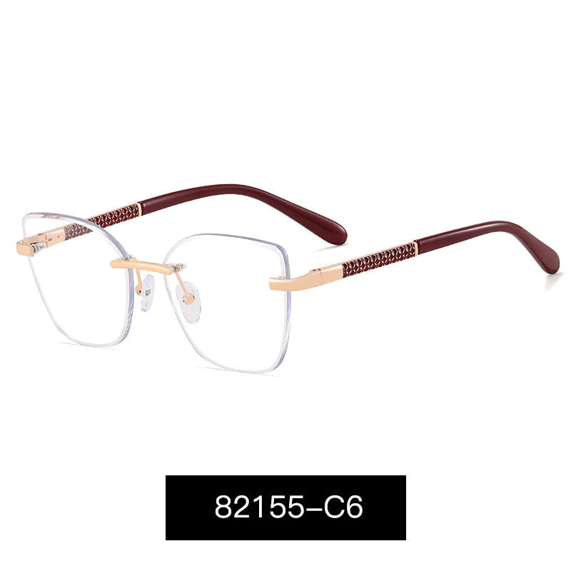 Women's Cat Eye Metal Eyeglasses