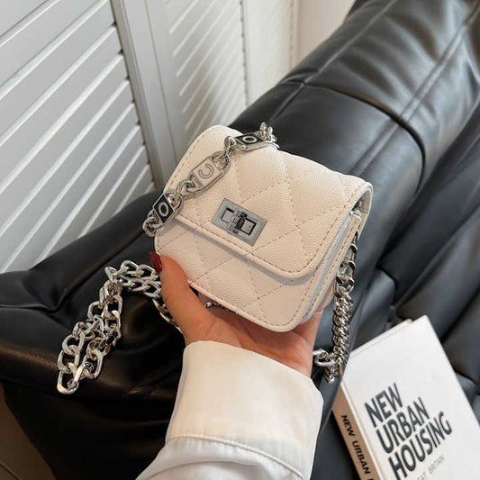 Luxury Faux Leather Women's Small Handbags with Chain and Wallet