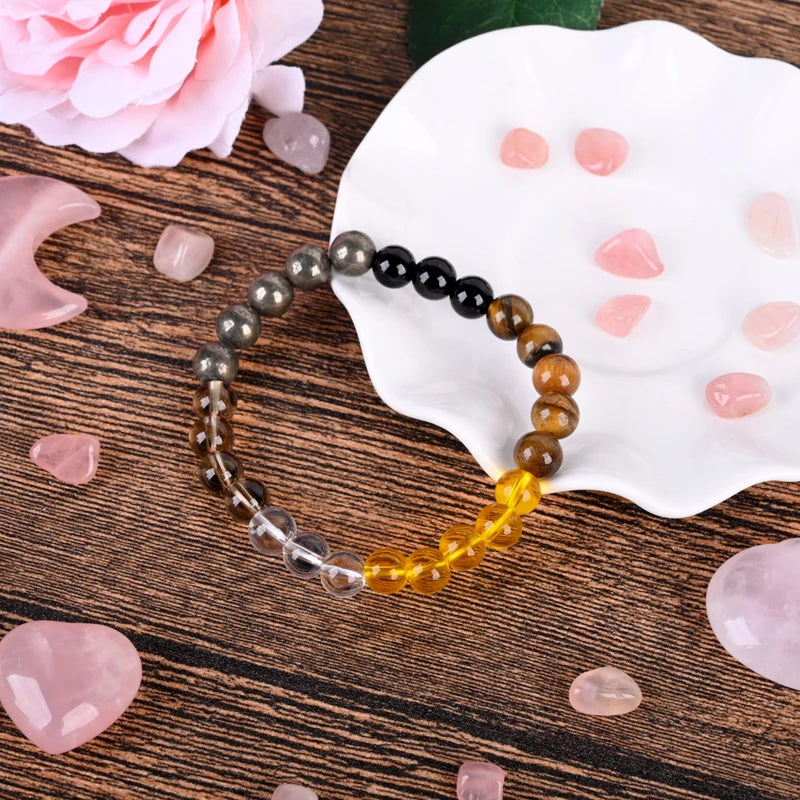 أساور من خرز الأحجار الكريمة الطبيعية-Natural gemstone beaded bracelets
