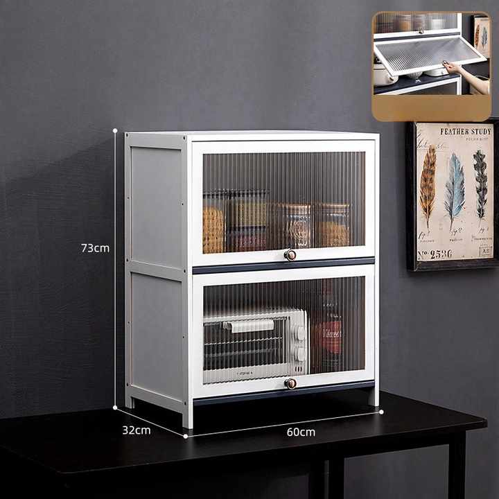 Multifunctional wooden kitchen cabinet