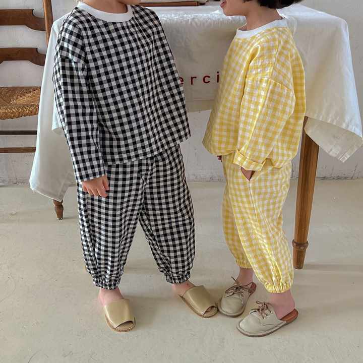 Children's clothing special thick cotton winter 2-piece set girls' sleepwear boys' pajamas children's new design homefit fabric