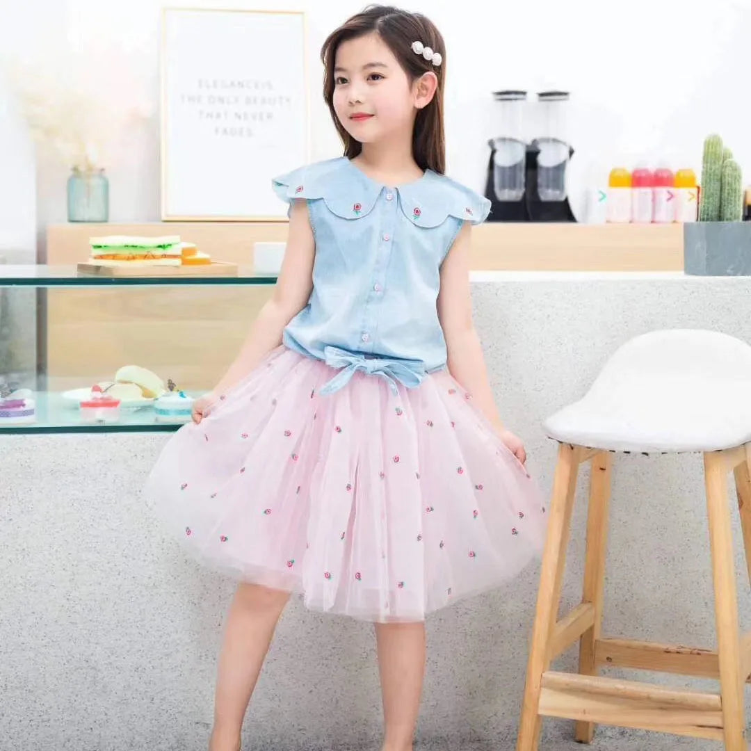 Embroidered flower dresses