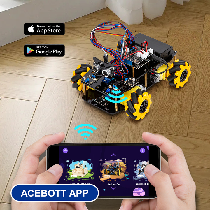 مجموعة أدوات بدء تشغيل الروبوتات القابلة . Programmable Robotics Starter Kit for Kids WiFi
