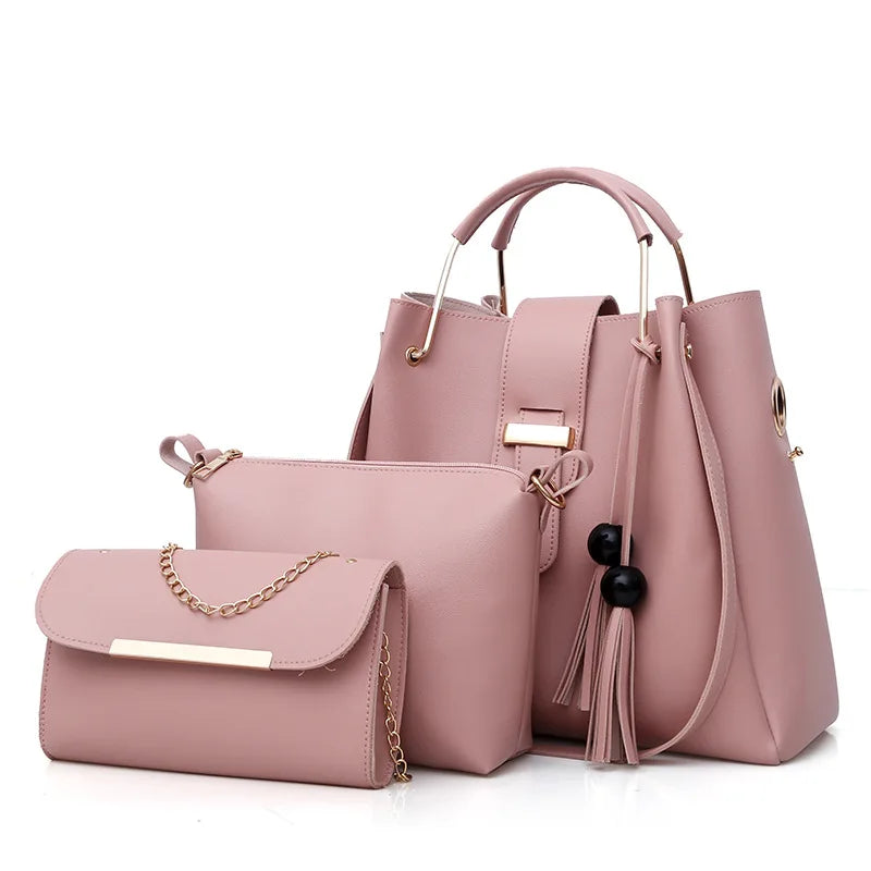Luxury women's faux leather handbag