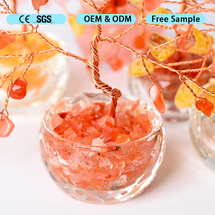 Wholesale Treasure Bowl Crystal Fortune- Tree of Life Creative Handicrafts