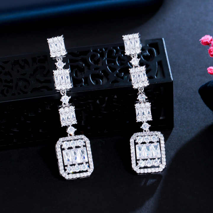 long dangling earrings