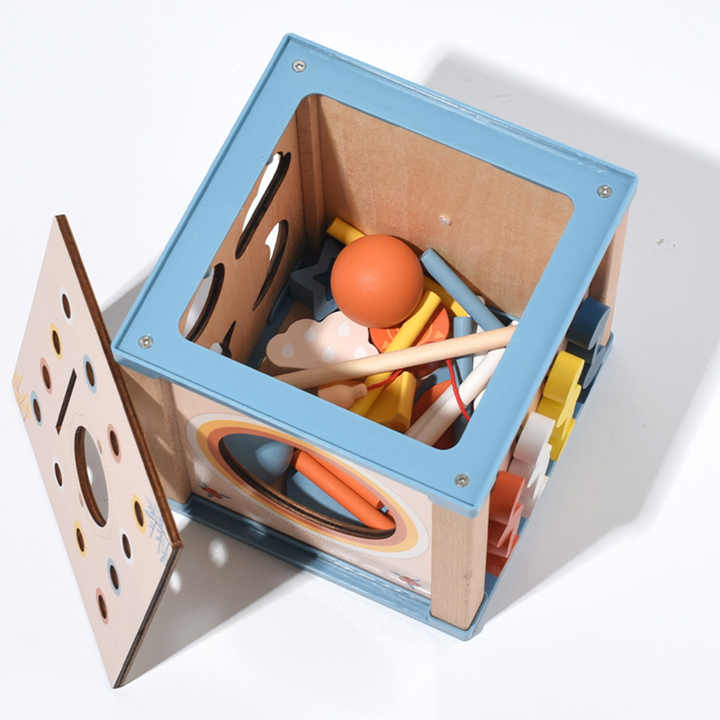 Wooden box educational games