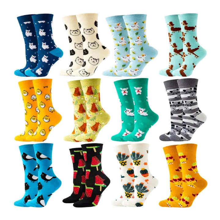 Cute Men's Colorful Crazy Funky Crew Socks