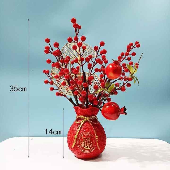 Year Decoration Flower Spring Festival - Red Fruit, Wealth Fruit Decoration