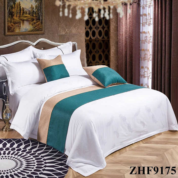 مجموعة ملايات السرير عناصر فاخرة مخصصة . Luxury Custom Supplier Bed Sheet Set 100% Polyester 4