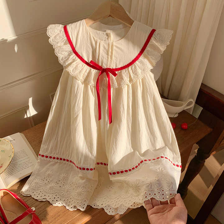 Round Neck Princess Forest Girl Clothes-Korean Dress for Kids