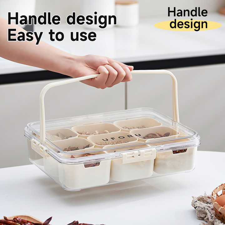 موزع التوابل حاوية بلاستيكية ادوات تخزين المطبخ