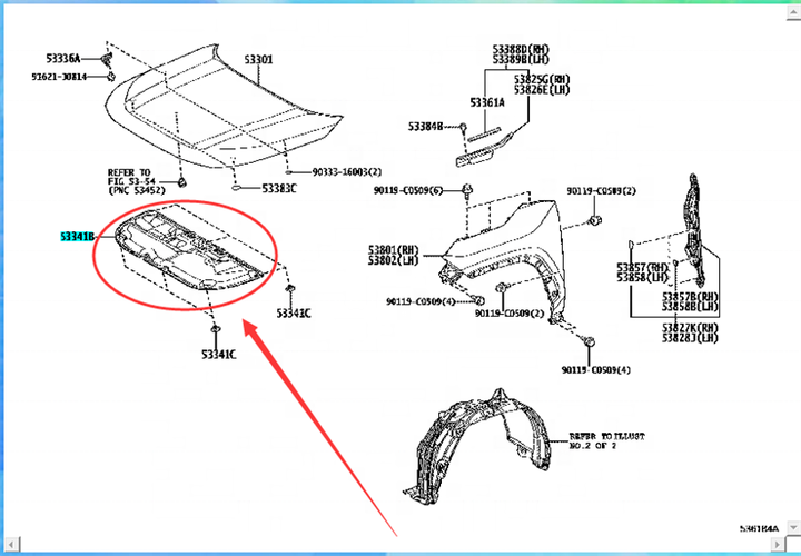 Engine and accessories for Toyota