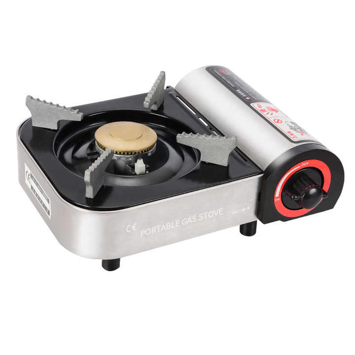موقد غاز محمول من الفولاذ المقاوم . Portable stainless steel gas stove