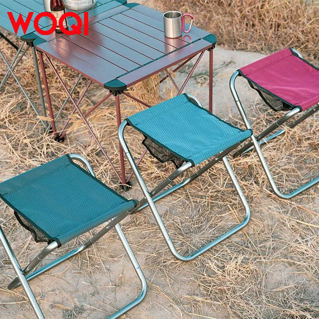 WOQI Outdoor Custom Folding Fabric Chair, Portable Camping Fishing Chairs
