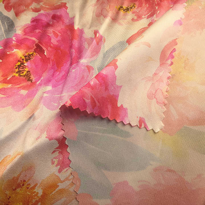 Polyester Plain Woven Custom-Polyester Satin Fabric
