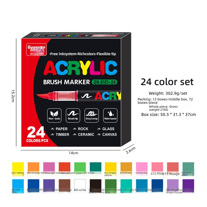 Acrylic Marker Set for Students and Kids