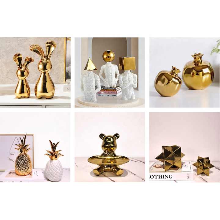 Creative rabbit figurine decoration figurine.