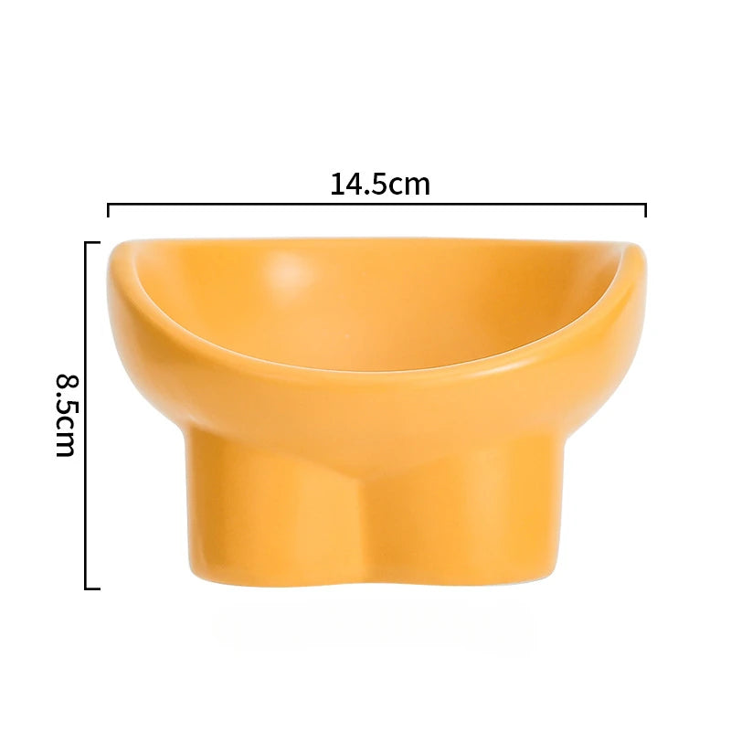 Extra Wide Ceramic Cat Food and Water Dishes with Extra Height - Bowls & Feeders