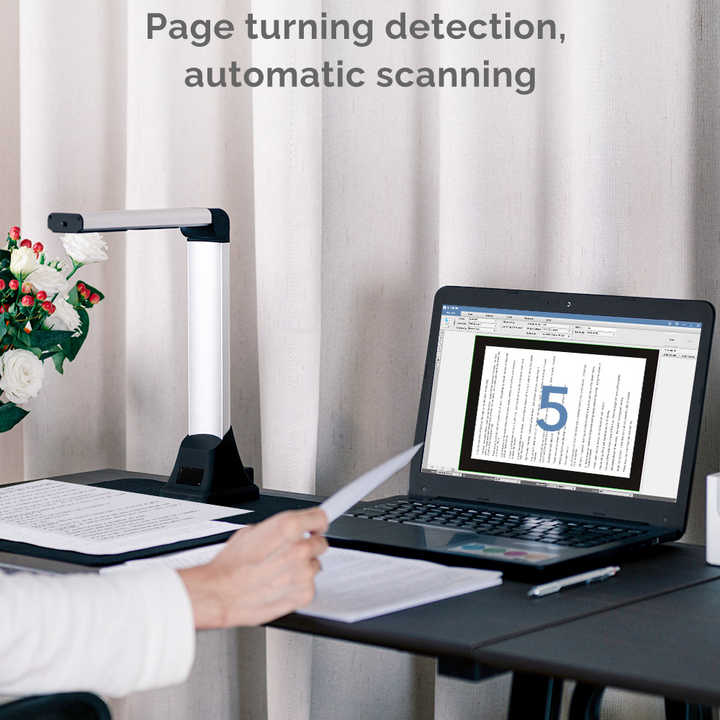 8 Megapixels Foldable Document Scanner With LED Lighting