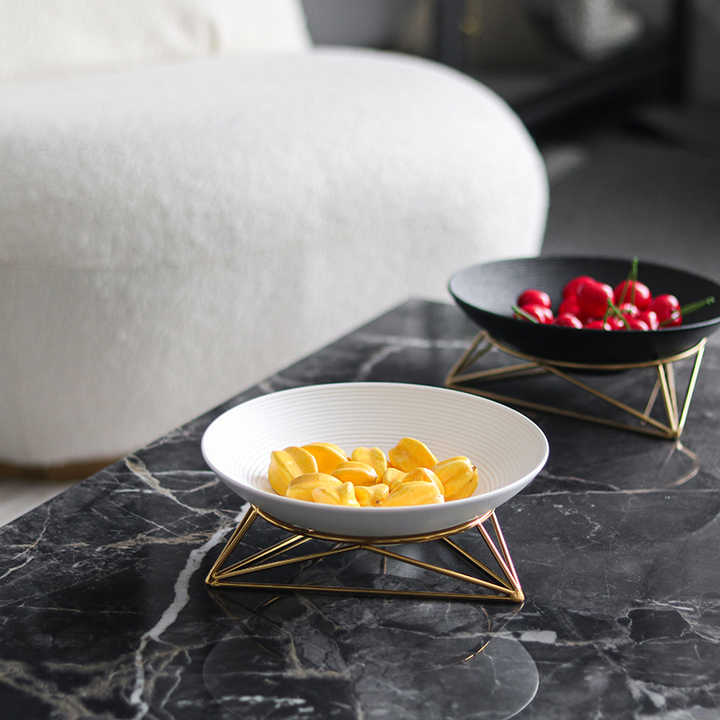 Large Luxury White Ceramic Serving Tray