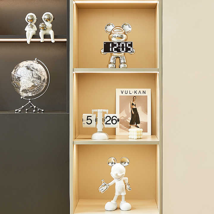 راتنج الفن الحرف الهدايا الدب العنيف منبه ساعة - Resin Art Crafts Gifts Violent Bear Alarm Clock