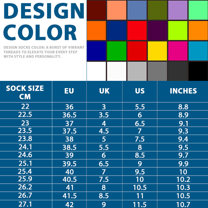 High Quality Factory Custom Cotton Print Crew Socks.