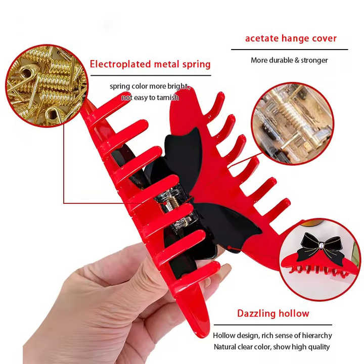 Acetate Bow Large Hair Clip