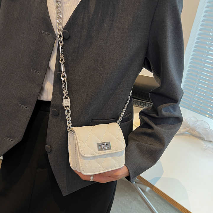 Luxury Faux Leather Women's Small Handbags with Chain and Wallet