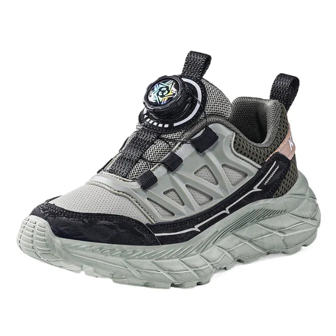 Children's shoes non-slip and anti-fall children's sports shoes rotating button