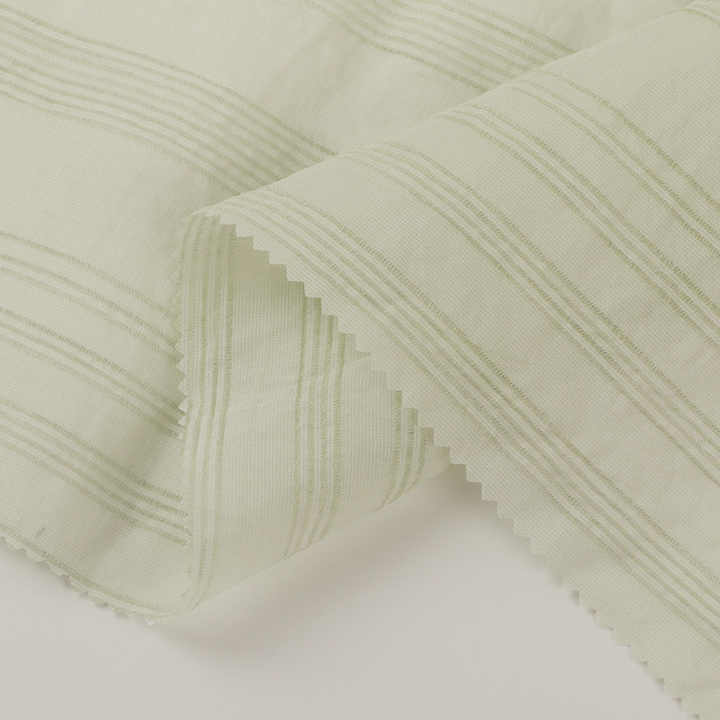 Dresses Sun protection Clothing Fabric Factory Stock 85% Tencel 15% Nylon Gradient Stripe Sheer Fabric