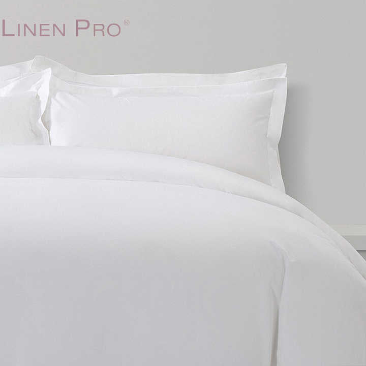 LINENPRO Luxury 4 Piece White Hotel 100% Cotton Bed.