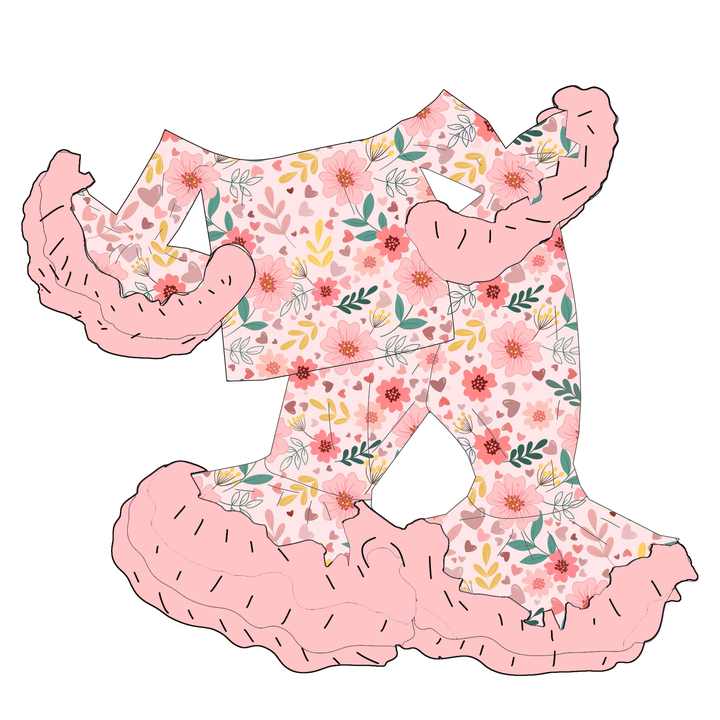 DH ODM Winter Casual Thin Girls Print T-shirt Outfit for Toddler Girls 4T Formal Clothes SetsDH ODM Winter Casual Thin Girls Print T-shirt Outfit for Toddler Girls 4T Formal Clothes Sets