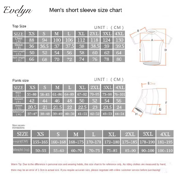 Men's cycling suit
