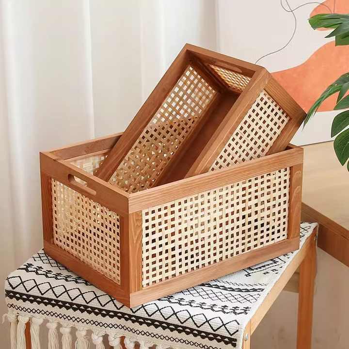 Solid wood bamboo, desktop frame storage.