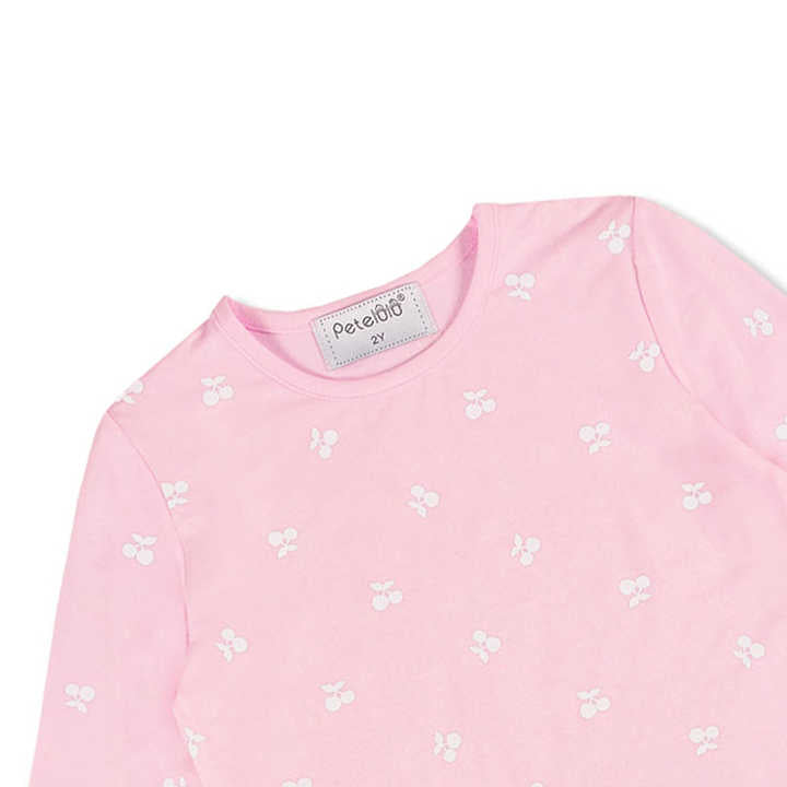 Girls' Casual Long Sleeve Winter Polka Dot Pattern Bamboo Viscose Pajamas Sleepwear