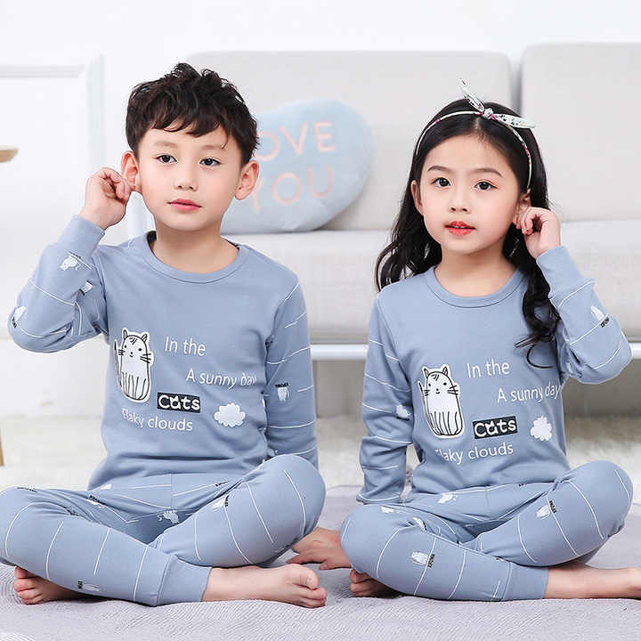 Long-sleeved cotton sleepwear