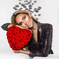 Preserved Flowers Eternal Preserved Rose in Box- هدية عيد الحب وعيد الميلاد